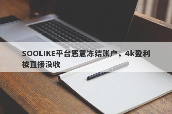 SOOLIKE平台恶意冻结账户，4k盈利被直接没收